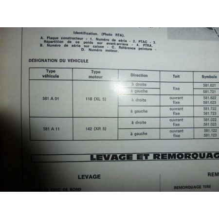 305 GL GR SR Revue Technique Peugeot