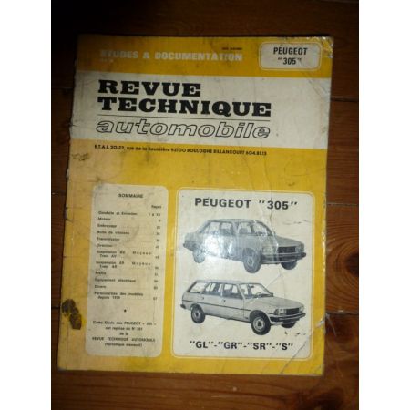 305 GL GR SR S Revue Technique Peugeot