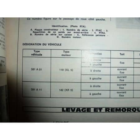 305 GL GR SR S Revue Technique Peugeot