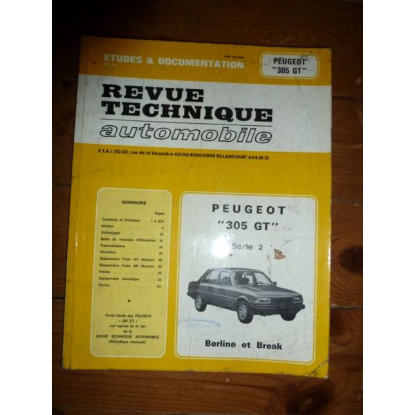 305GT S2 Revue Technique Peugeot