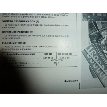 305GT S2 Revue Technique Peugeot
