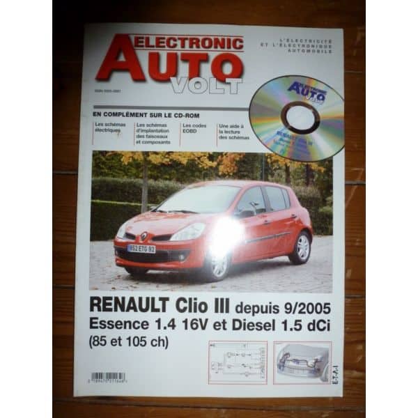 Clio III  05- Revue Technique Electronic Auto Volt Renault