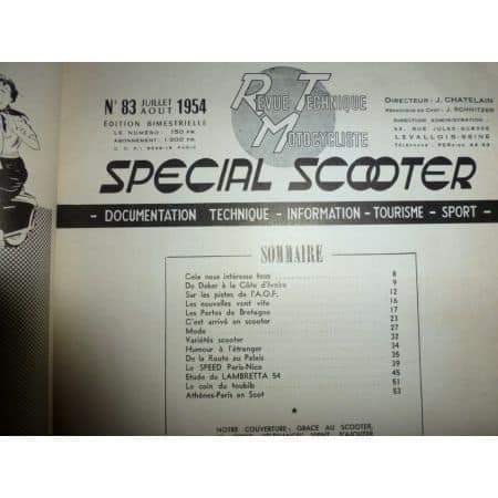Lambretta 54 Revue Technique moto Bernardet Vespa