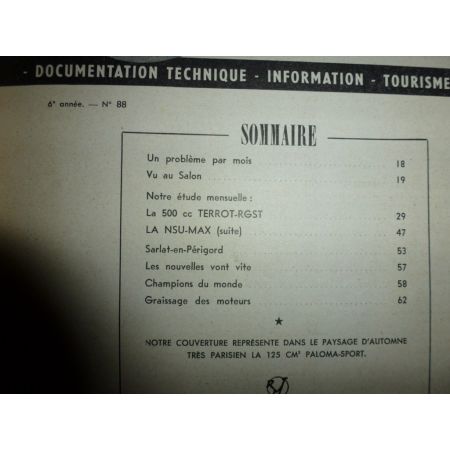 500 RGST Revue Technique moto Nsu Terrot