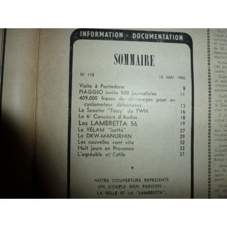 Les Lambretta 56 Revue Technique moto Bernardet Vespa