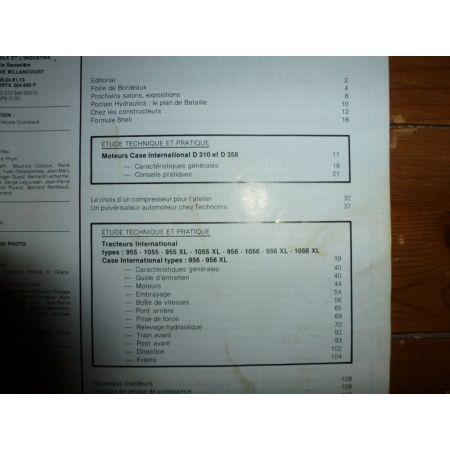 955 1055 956 1056 Revue Technique Agricole Case Axial