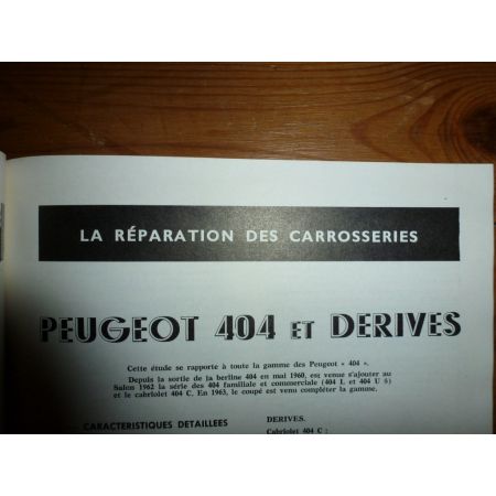 RTC0003C Revue technique Carrosserie PEUGEOT 404 et Dérivés