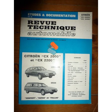 CX 2000 2200 Revue Technique Citroen