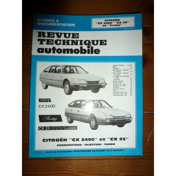 CX 2400 Revue Technique Citroen