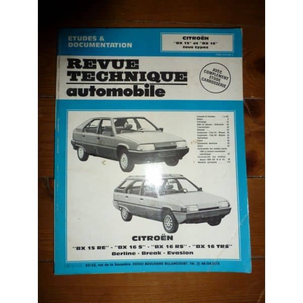 BX 16 Revue Technique Citroen