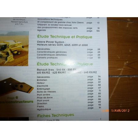 ARES 540 640 Revue Technique Agricole Renault