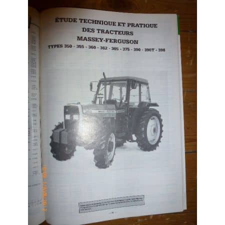 Série 300 350 355 360 362 365 375 390 390T 398 Revue Technique Agricole MF