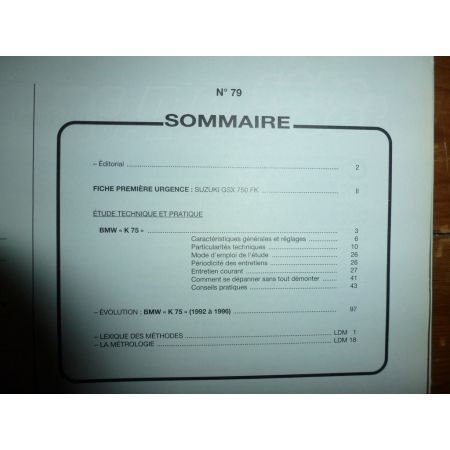 K75 86-96 Revue Technique moto Bmw