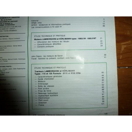 115 135 6115 6135 Revue Technique Agricole Lamborghini
