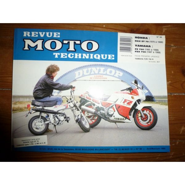 DAX ST70 FZ750 Revue Technique moto Honda Yamaha