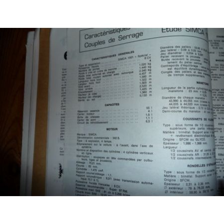 1501  1200S Revue Technique Simca Talbot