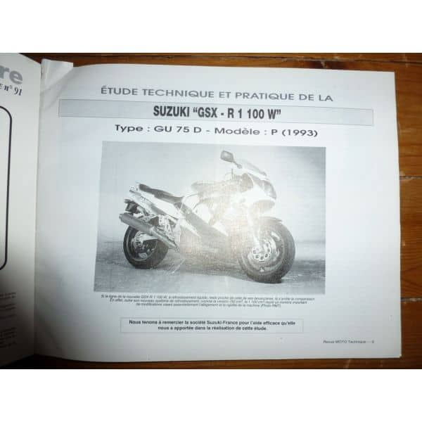 XRV750 GSXR1100 Revue Technique moto Honda Suzuki