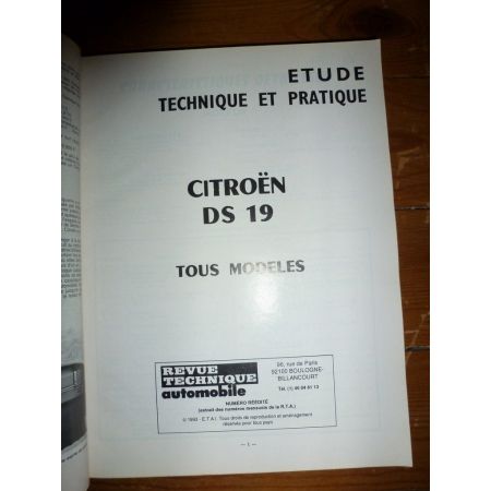 DS19 ID19 Revue Technique Les Archives Du Collectionneur Citroen