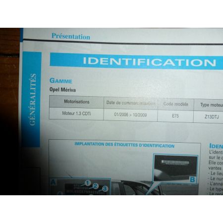 MERIVA 1.3L CDTI 06- Revue Technique Opel