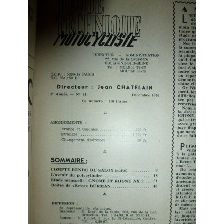 AX2 800cc Revue Technique moto Gnome Rhone