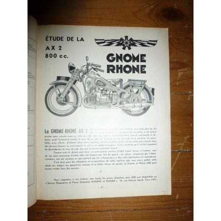 AX2 800cc Revue Technique moto Gnome Rhone