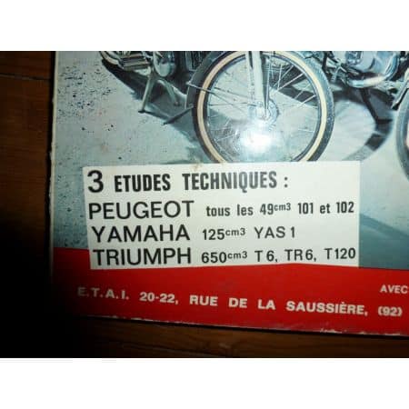 101 102 125 T6 Revue Technique moto Peugeot Triumph Yamaha