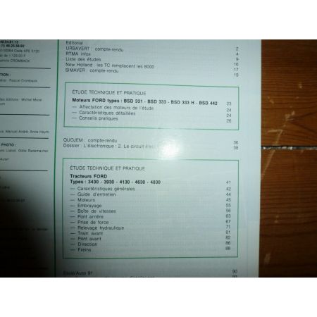 3430 3930 4130 4630 4830 Revue Technique Agricole Ford