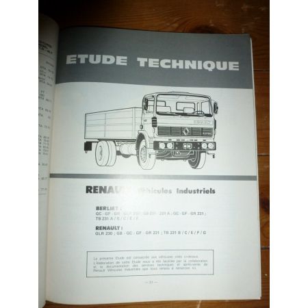 GLR230 GB231 Revue Technique PL Berliet Renault
