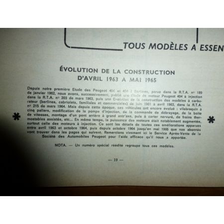 404 ess 63- Revue Technique Peugeot