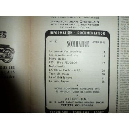 500 TWIN 125 Revue Technique moto Ajs Peugeot