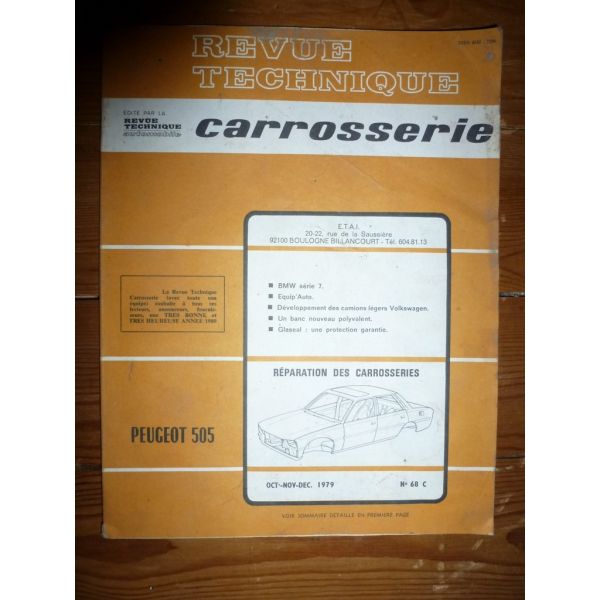 505 Revue Technique Carrosserie Peugeot