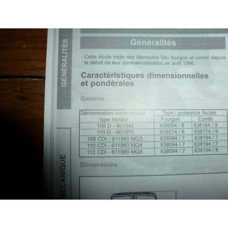 Vito 96-03 Revue Technique Mercedes