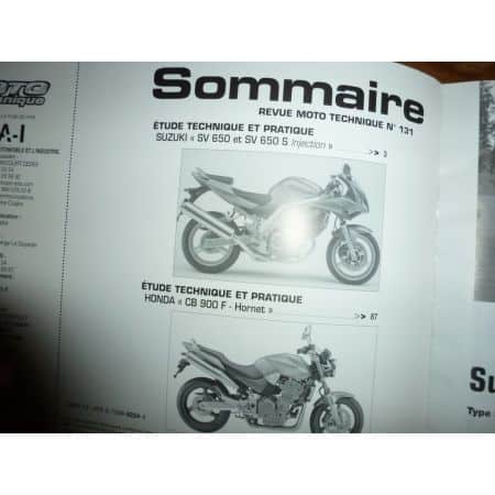 SV650 CB900F Hornet Revue Technique moto Honda Suzuki