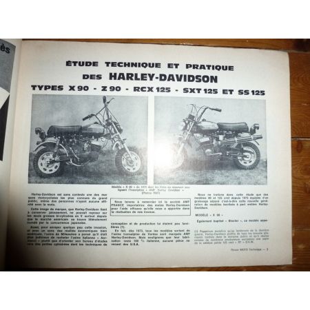 90 - 125 - XL250 Revue Technique moto Harley Davidson Honda