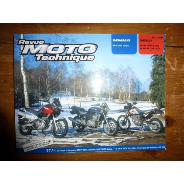 ER-5 XF650 DR650 Revue Technique moto Kawasaki Suzuki