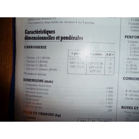 CARINA II Revue Technique Toyota