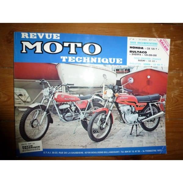 CB125T SHERPA Revue Technique moto Bultaco Honda