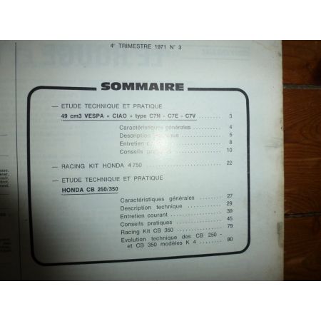 CIAO CB250 350 Revue Technique moto Honda Piaggio Vespa