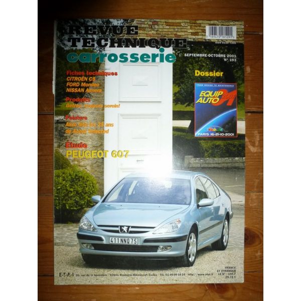 607 Revue Technique Carrosserie Peugeot