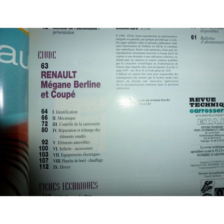 Megane Revue Technique Carrosserie Renault