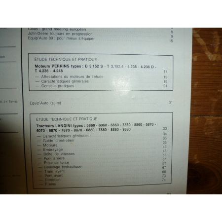 5860 à 9880 Revue Technique Agricole Landini