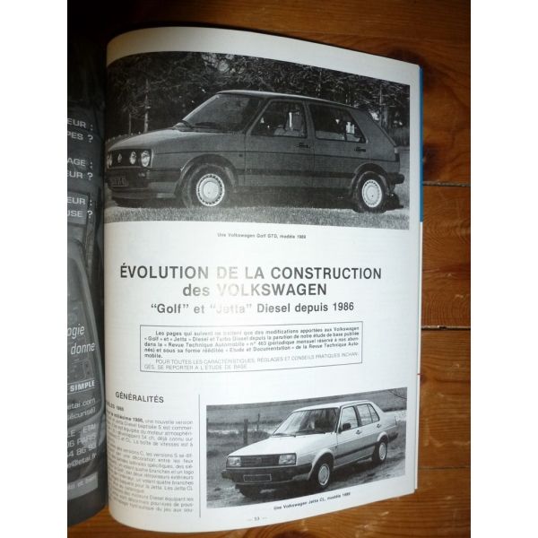 Revue Technique Automobile ETAI 719.1 - VOLKSWAGEN JETTA/GOLF II - 1984-1992