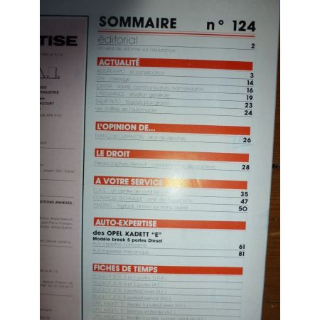 Kadett E Break Revue Auto Expertise Opel