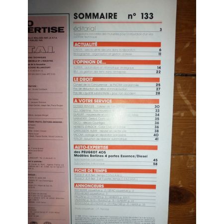 405 Revue Auto Expertise Peugeot
