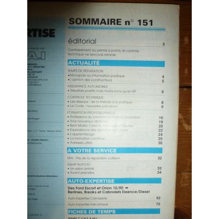 Escort Orion 90- Revue Auto Expertise Ford