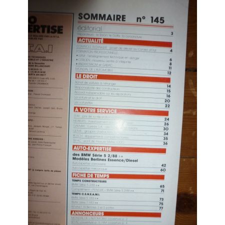 Série 5 88- Revue Auto Expertise Bmw