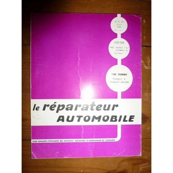 KADETT B - OLYMPIA A Revue Reparateur Automobile