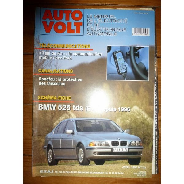 525TDS 96- Revue Technique Electronic Auto Volt Bmw