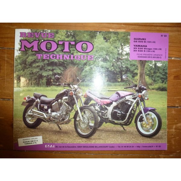 GS500E XV535 Revue Technique moto Suzuki Yamaha
