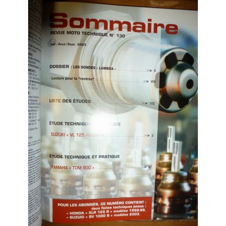 VL125 TDM900 Revue Technique moto Suzuki Yamaha